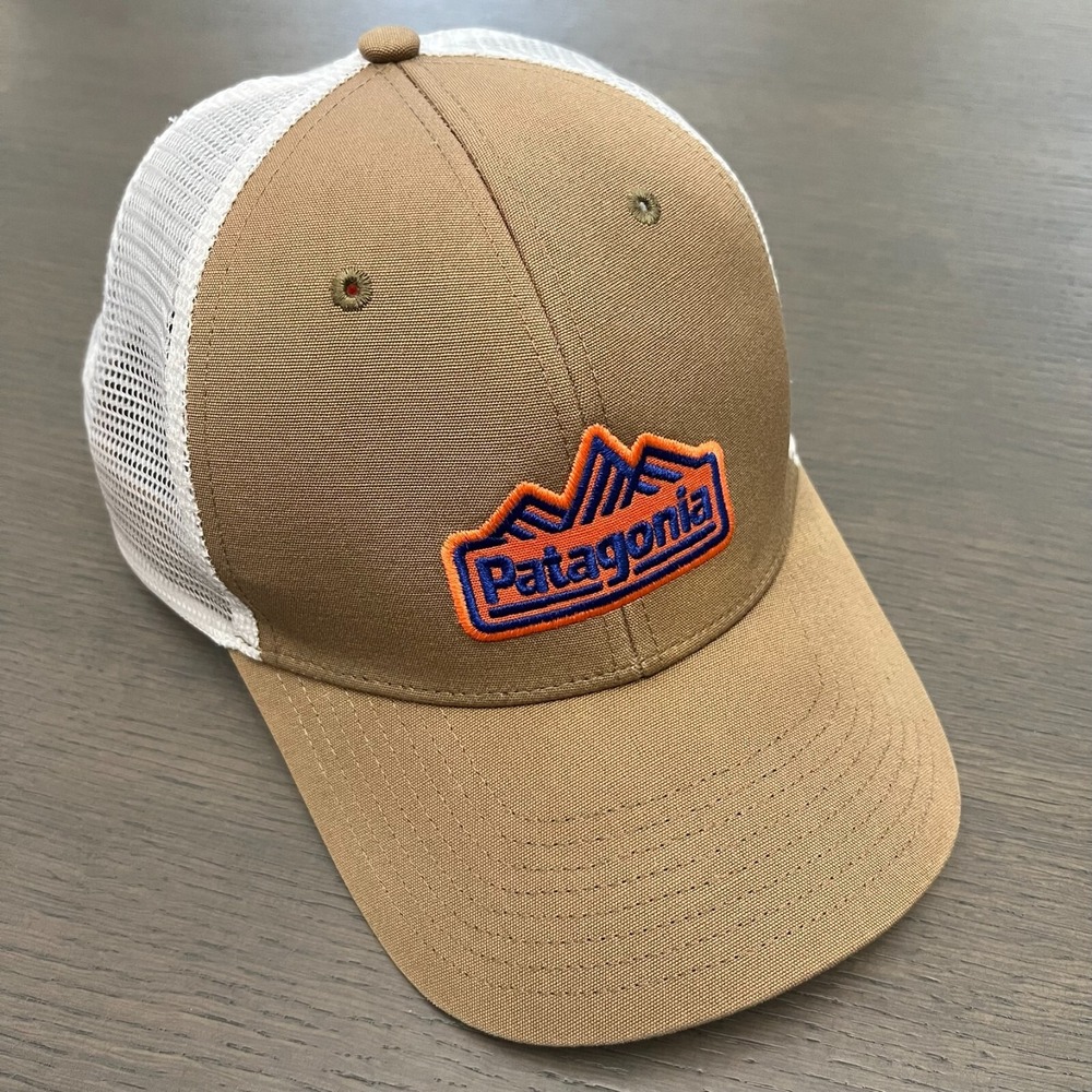Patagonia Range Station Trucker Hat Ash Tan Baseball Cap Snap back